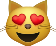 heart eyes emoji cat png